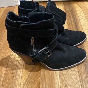Dolce Vita Black Suede Buckle Boots